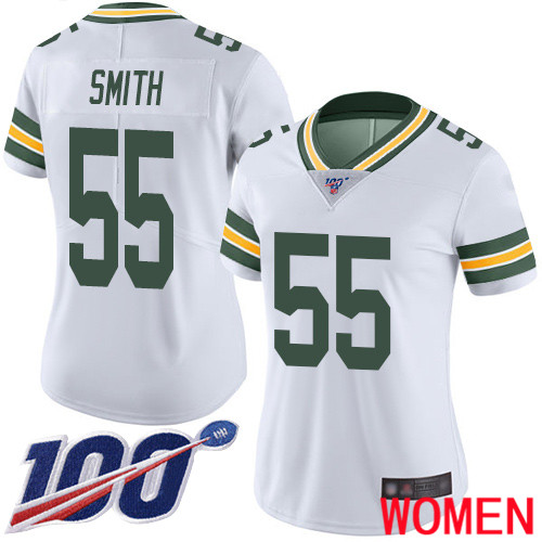 Green Bay Packers Limited White Women 55 Smith Za Darius Road Jersey Nike NFL 100th Season Vapor Untouchable